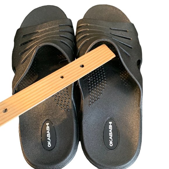 Okabashi Size Large Mens Slide Sandals in Black READ - Picture 5 of 7